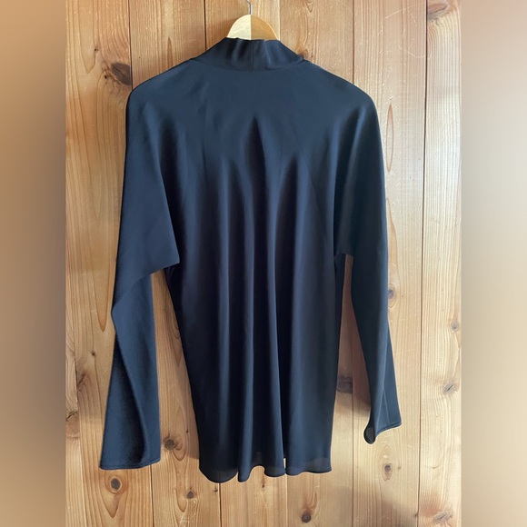 Lafayette 148 New York Silk Cowl Neck Large - Picture 7 of 8